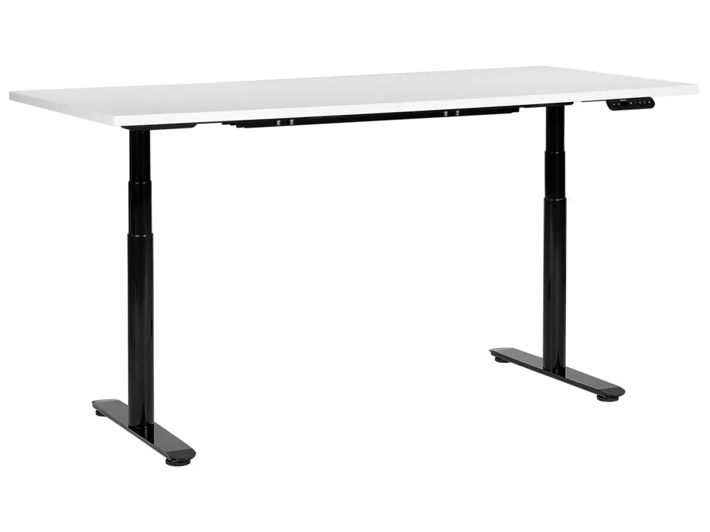 Table à hauteur ajustable Électrique Blanc DESTINAS avec Garantie 2 Ans