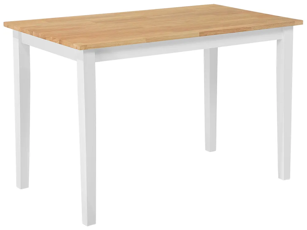 Table à manger en marron - blanc 114 x 68 cm GEORGIA | Compatible Tous Projecteurs