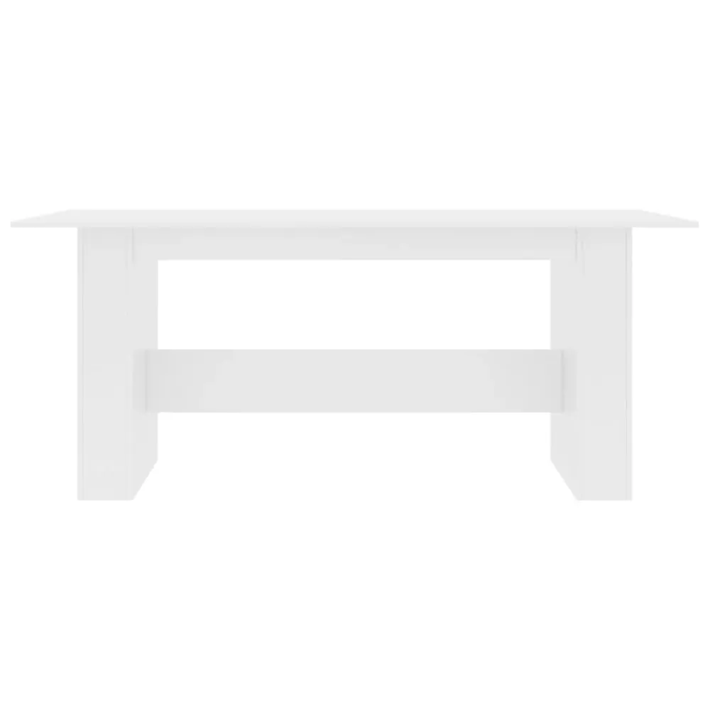 Table de salle à manger design tendance 180 x 90 x 76 cm bois d’ingénierie blanc DEC036762