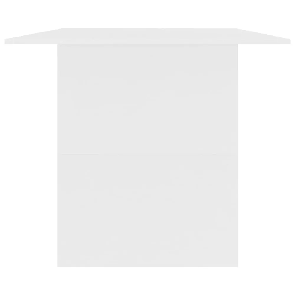 Table de salle à manger design tendance 180 x 90 x 76 cm bois d’ingénierie blanc DEC036762