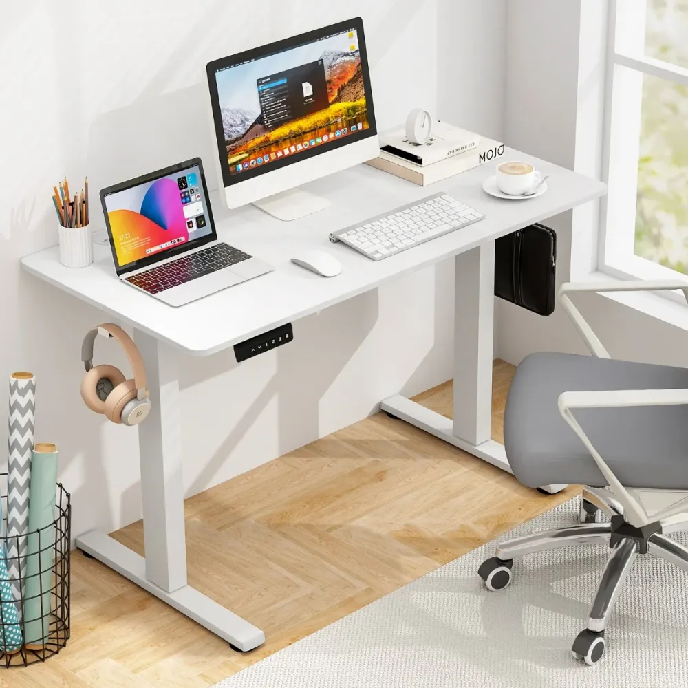 Tableau Blanc Interactif Bureau electrique avec 3 réglages de hauteur à mémoire bureau réglable en hauteur 2 crochets de s...