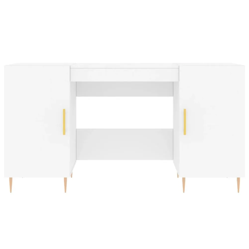 Tableau Blanc Interactif Bureau table poste de travail meuble d'ordinateur informatique étude 140 x 50 x 75 cm bois d'ingé...