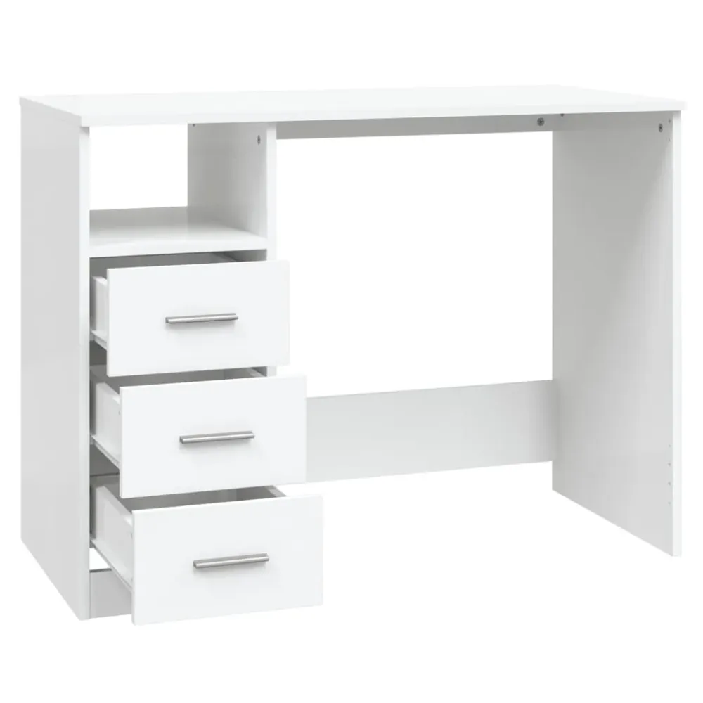 Tableau Blanc Interactif Bureau table poste de travail meuble d'ordinateur informatique étude avec tiroirs 102 x 50 x 76 c...