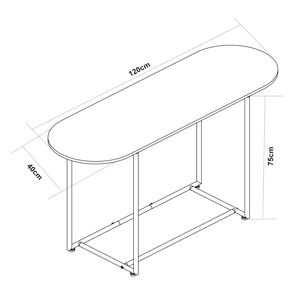 Tableau Blanc Interactif Table console 120 x 40 x 75 cm MDF effet marbre blanc 03_0010881