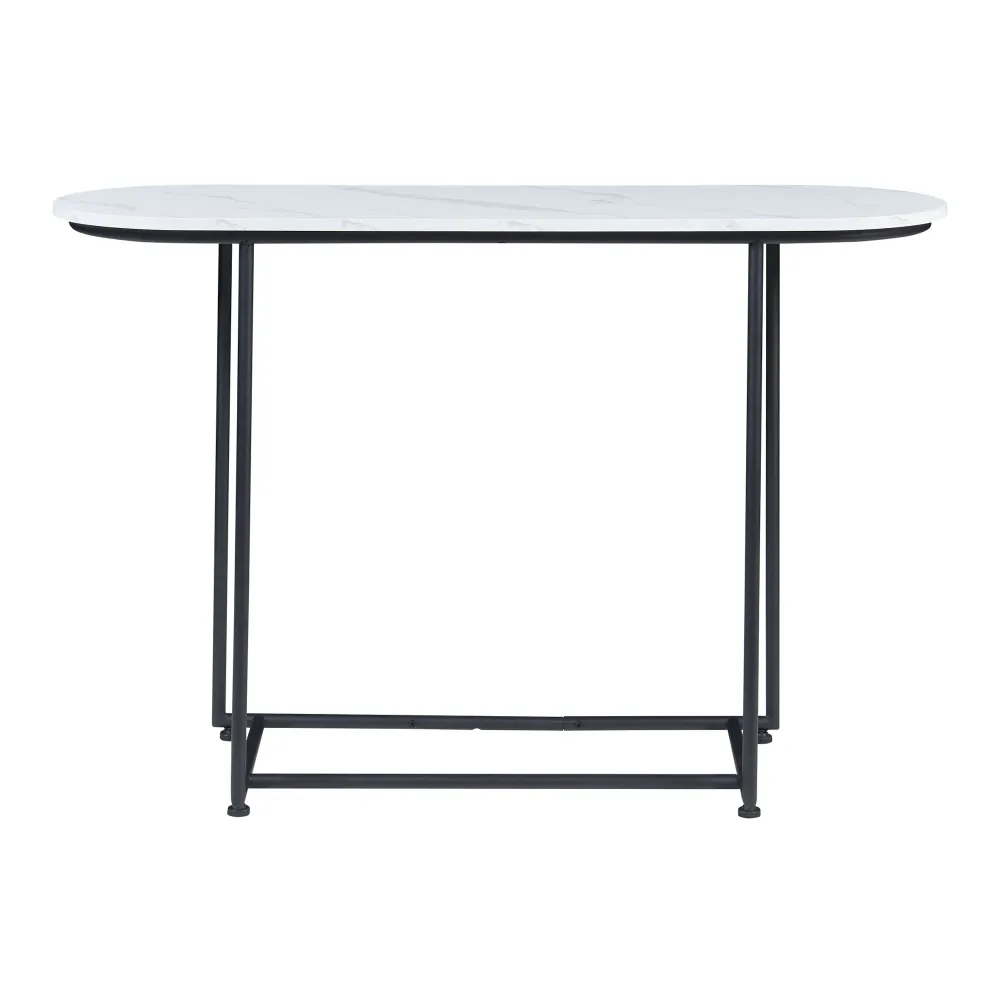 Tableau Blanc Interactif Table console 120 x 40 x 75 cm MDF effet marbre blanc 03_0010881