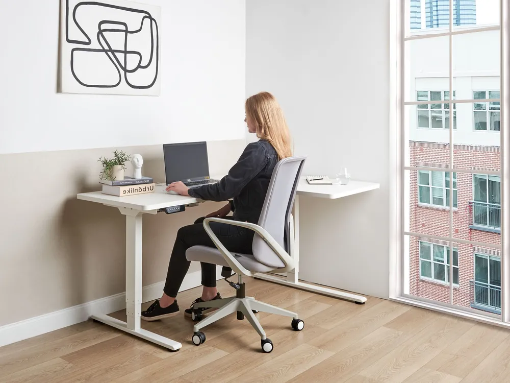 Tableau de Conférence Verstelbaar bureau Elektrisch Rechterzijde Wit DESTINES