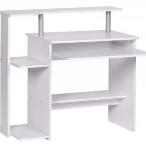 Wohnling table d'ordinateur blanche 94 x 905 x 485 cm table d'ordinateur compact moderne avec tiroir pou...
