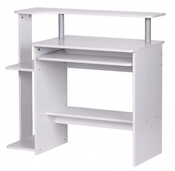 Wohnling table d'ordinateur blanche 94 x 905 x 485 cm table d'ordinateur compact moderne avec tiroir pou...