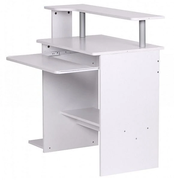 Wohnling table d'ordinateur blanche 94 x 905 x 485 cm table d'ordinateur compact moderne avec tiroir pou...