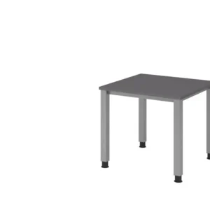Bureau Hammerbacher 4 pieds carré 80x80cm graphite forme rectangulaire structure en graphite VQS08/G/S choisir à bas prix