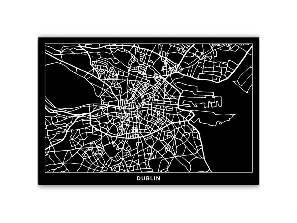 Tableau plan de bois de dublin - 120 x 80 cm en Cuir synthétique