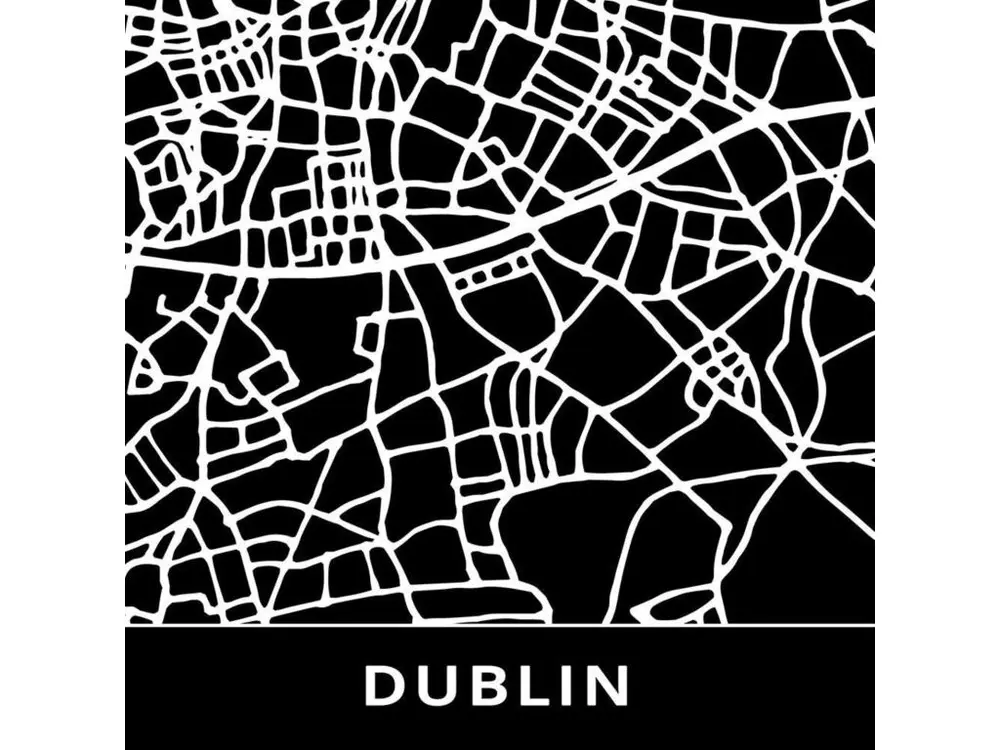 Tableau plan de bois de dublin - 120 x 80 cm en Cuir synthétique