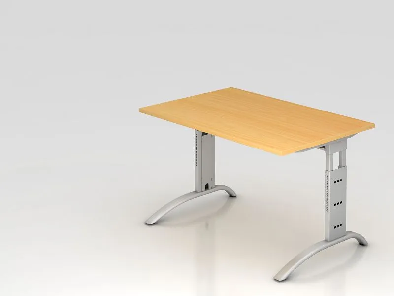Bureau Hammerbacher pied C 120x80cm hêtre hauteur de travail 65 - 85 cm VFS12/6/S acquérir à bas prix