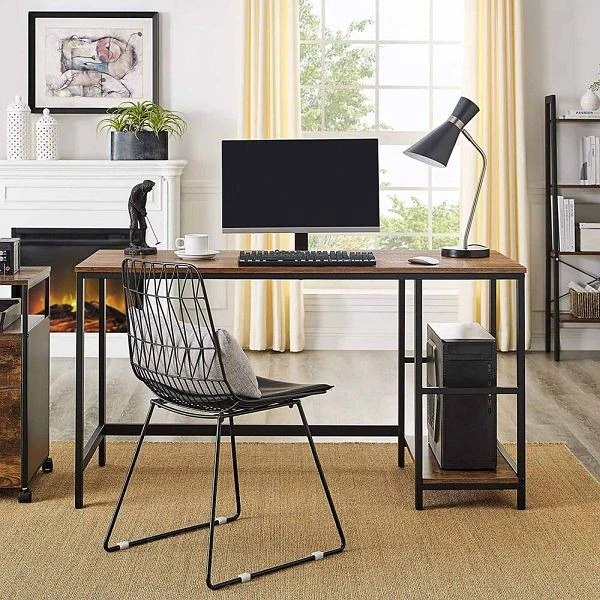 Bureau Professionnel Bureau VASAGLE d'époque marron-noir LWD55X acheter à bas prix
