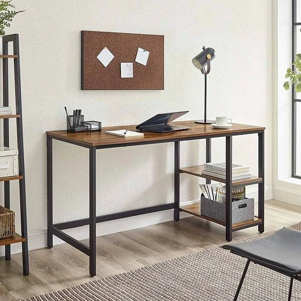 Bureau Professionnel Bureau VASAGLE d'époque marron-noir LWD55X acheter à bas prix