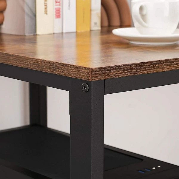 Bureau Professionnel Bureau VASAGLE d'époque marron-noir LWD55X acheter à bas prix