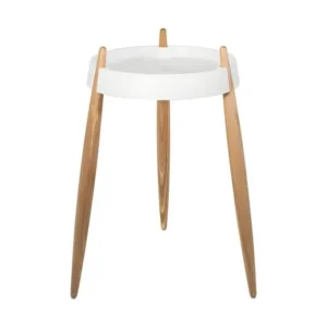 Surface de travail antidérapante Zafferano Table Basse LIOLÀ h67cm Blanc - Frêne Naturel
