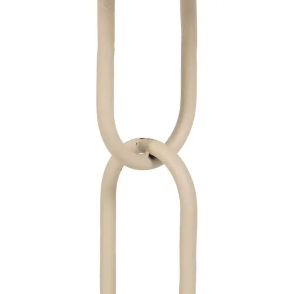 Table d'Appoint Design Maillons en Fer Sable avec plateau en chêne massif