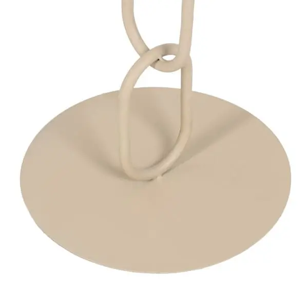 Table d'Appoint Design Maillons en Fer Sable avec plateau en chêne massif