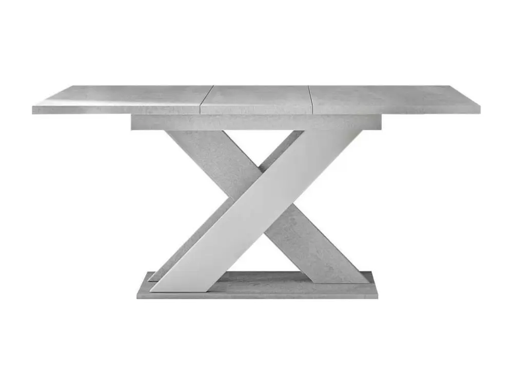 Table Goodyear 117, Gris|Blanc, 75x90x120cm, Allongement, Stratifié