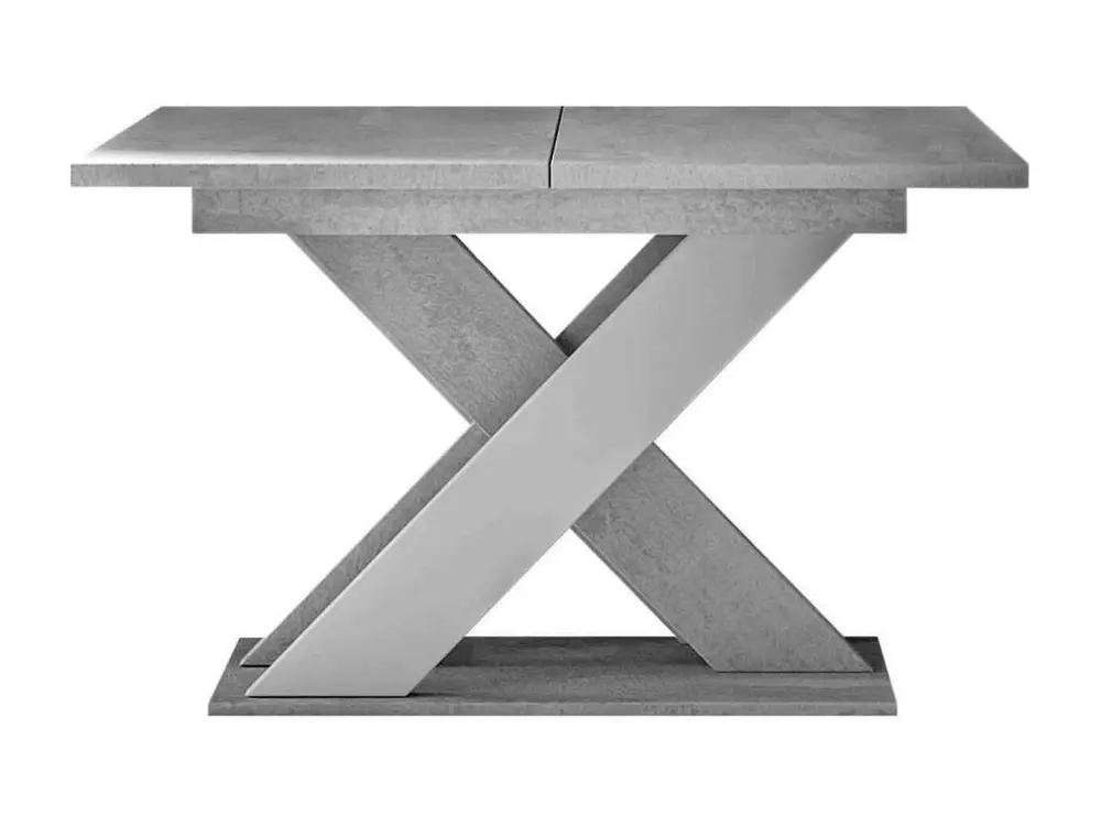 Table Goodyear 117, Gris|Blanc, 75x90x120cm, Allongement, Stratifié