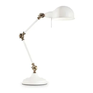 Bureau assis-debout Lampe de table avec joints en métal blanc