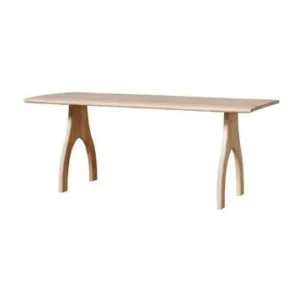 Bureau assis-debout Table de repas en bois net Tani Chehoma - 190cm