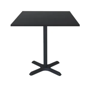 Bureau compact pour Table 70x70cm - modèle Dina pied et noir uni