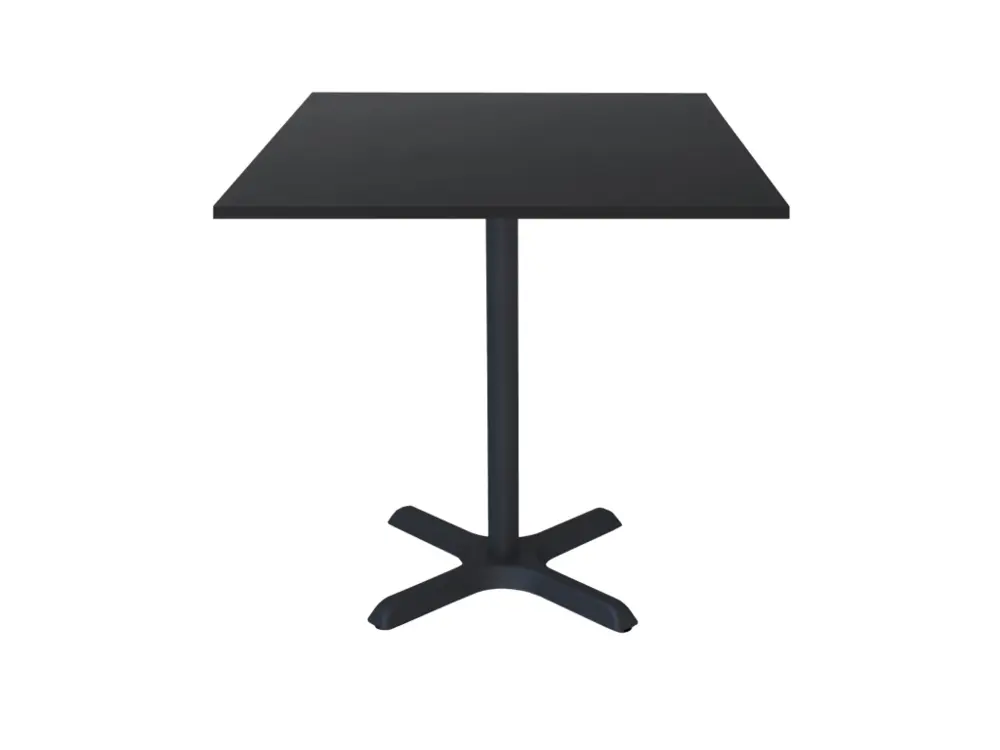 Bureau compact pour Table 70x70cm - modèle Dina pied et noir uni