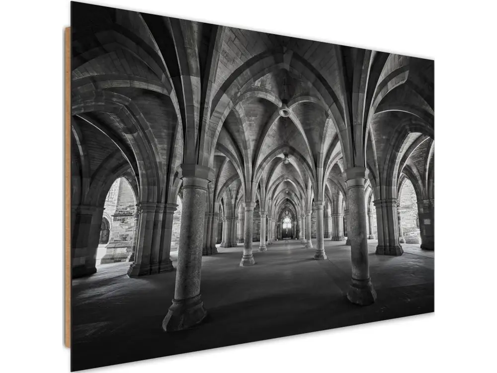 Bureau compact pour Tableau voûte en bois - 120 x 80 cm