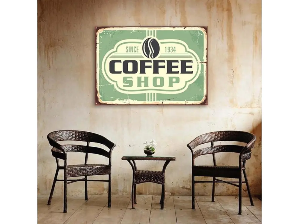 Bureau Professionnel Tableau bois ancien - café - 90 x 60 cm