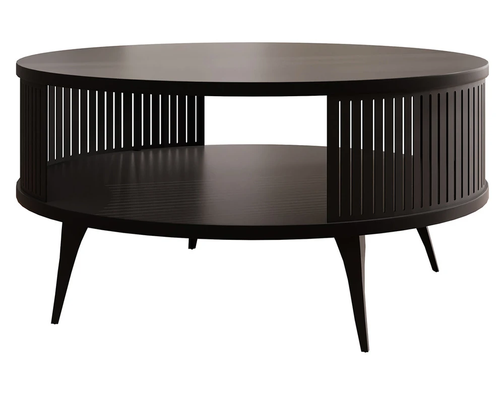 Forini - table basse - noir - 75 cm pour télétravail