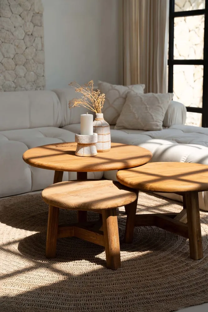 Fusuma Coffee Table - M avec plateau en chêne massif
