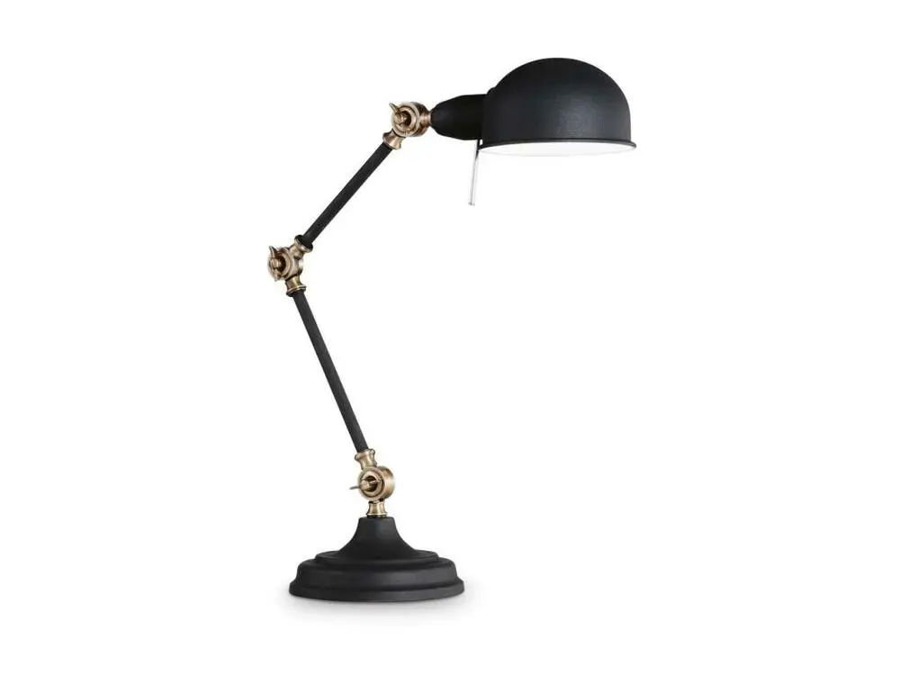 Lampe de table avec joints en métal noir avec certificat PEFC
