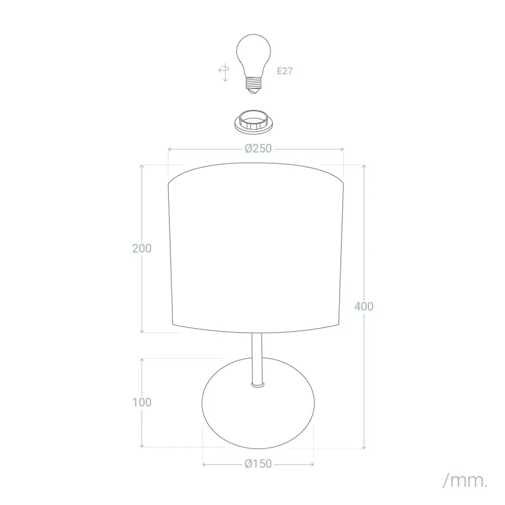 Lampe de table Gulbi à éclairage LED | Stable et robuste |