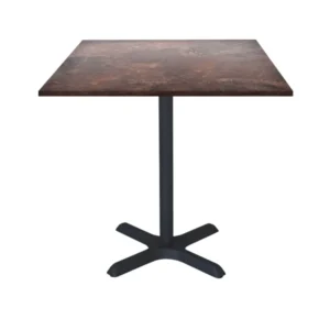 Table 70x70cm - modèle Dina rouille roc avec mécanisme à manivelle