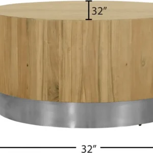 Table Basse En Acacia avec plateau en chêne massif