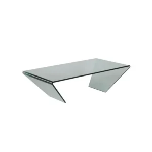 Table basse rectangulaire en verre - CLAIR avec certificat PEFC