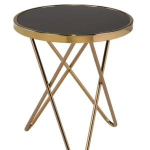 Table D'Appoint - Or Rose avec Plateau en Stratifié