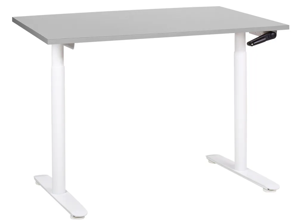 Table à hauteur ajustable Manuel Gris évident DESTINAS pour configuration en L