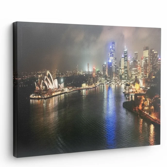 Tableau Lumineux LED Opéra de Sydney 50x70cm - Hauteur Réglable
