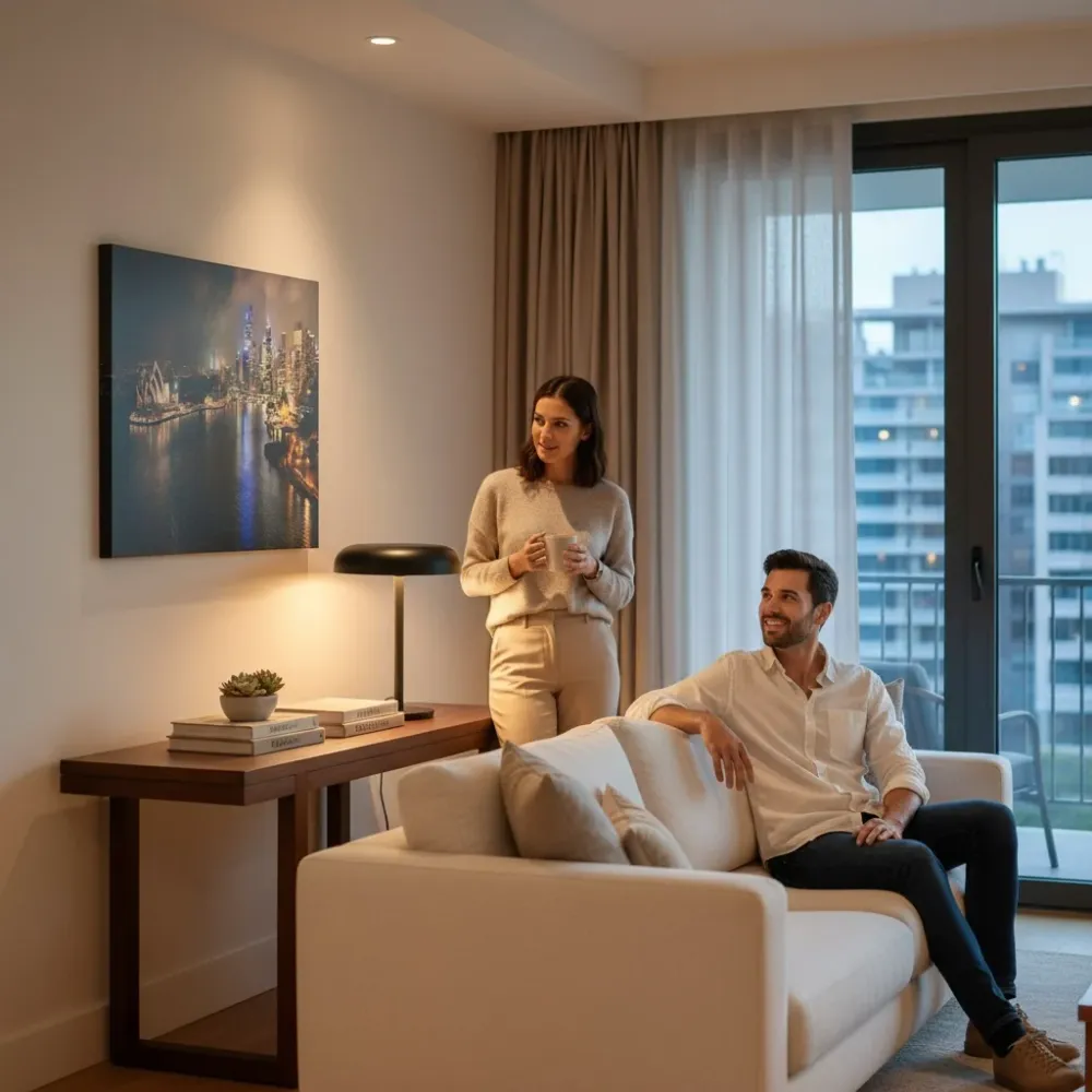 Tableau Lumineux LED Opéra de Sydney 50x70cm - Hauteur Réglable