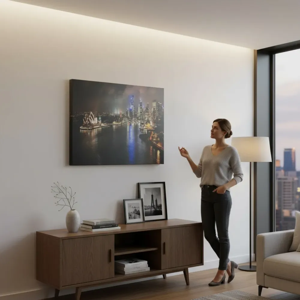 Tableau Lumineux LED Opéra de Sydney 50x70cm - Hauteur Réglable