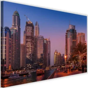 Tableau soirée de dubaï - 90 x 60 cm avec certificat PEFC