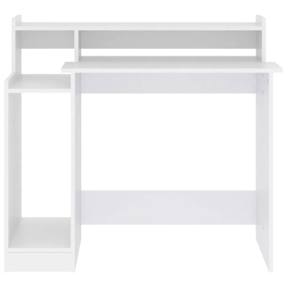 Bureau table poste de travail meuble d'ordinateur informatique étude avec lumières LED 97 x 45 x 90 cm bois d'ingénierie b...
