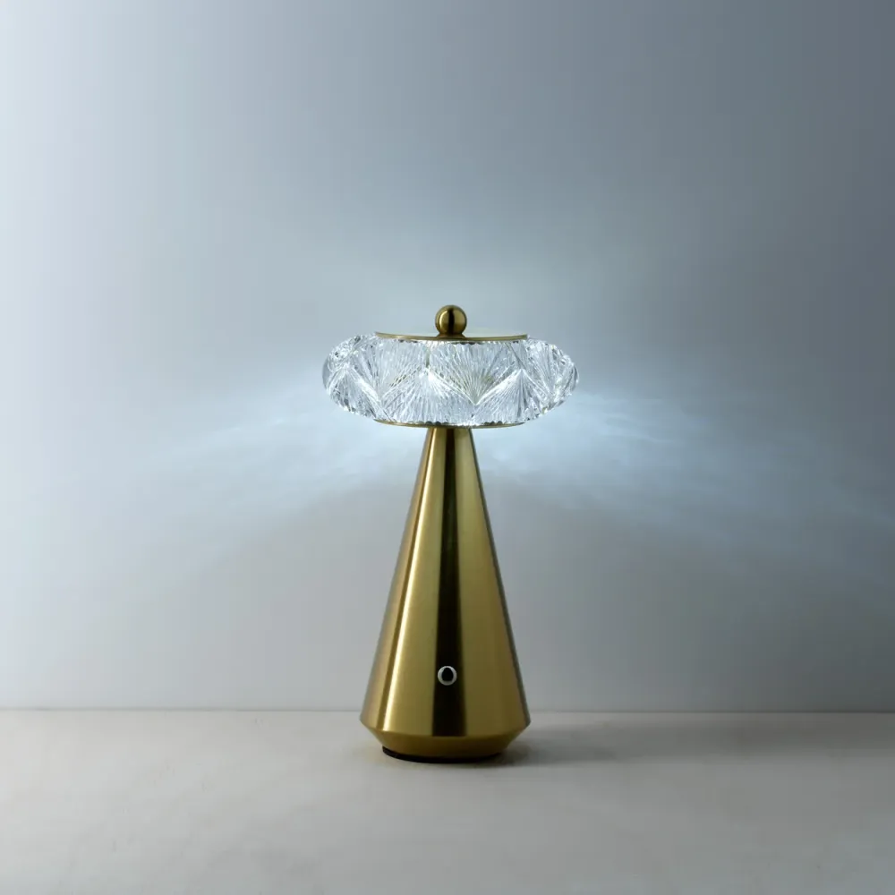 Diamond Diva Led Table Lamp avec Plateau en Stratifié