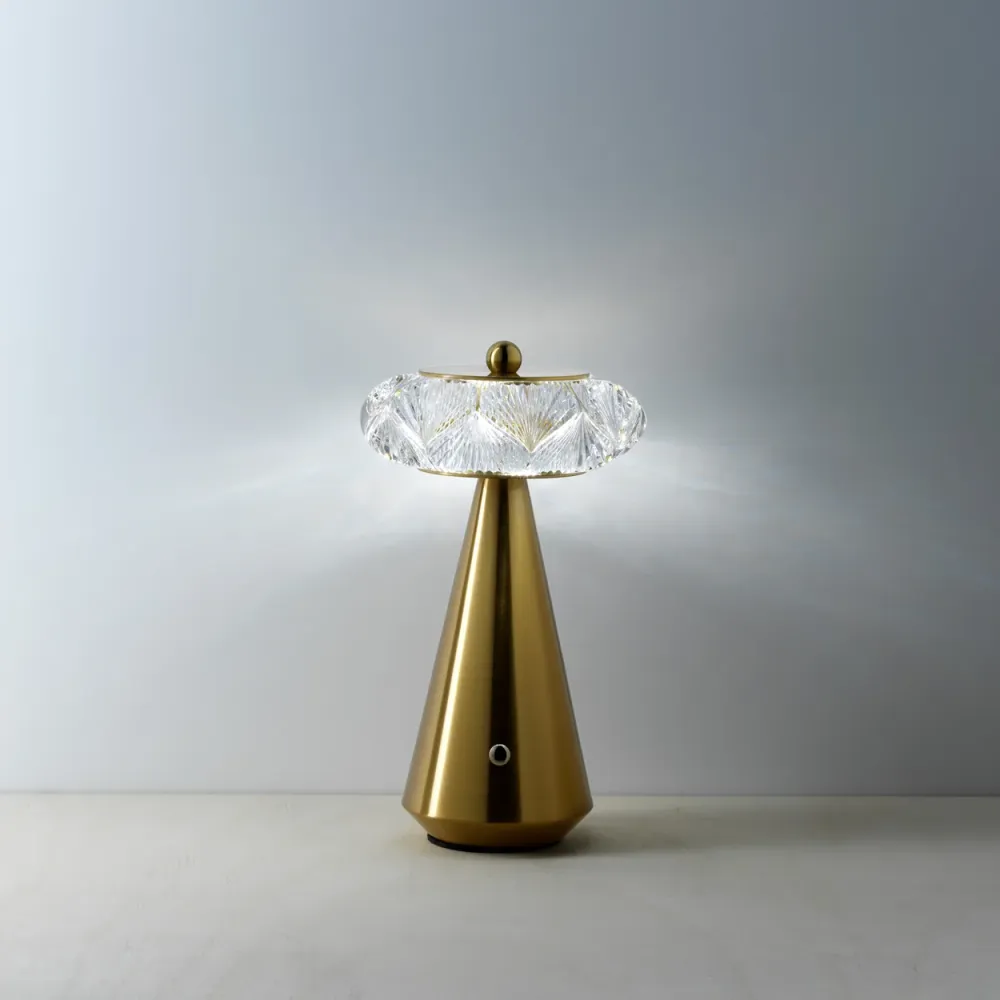 Diamond Diva Led Table Lamp avec Plateau en Stratifié