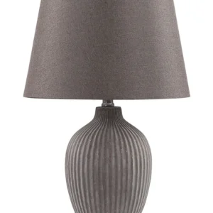 Lampe de table en céramique brune FERGUS - Hauteur Réglable
