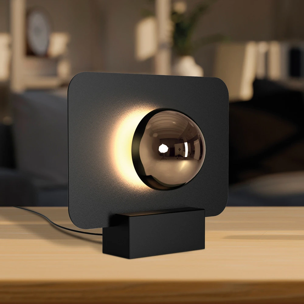 Lampe de table LED Alba, effet lumineux indirect, noir dimensions 120 x 60 cm