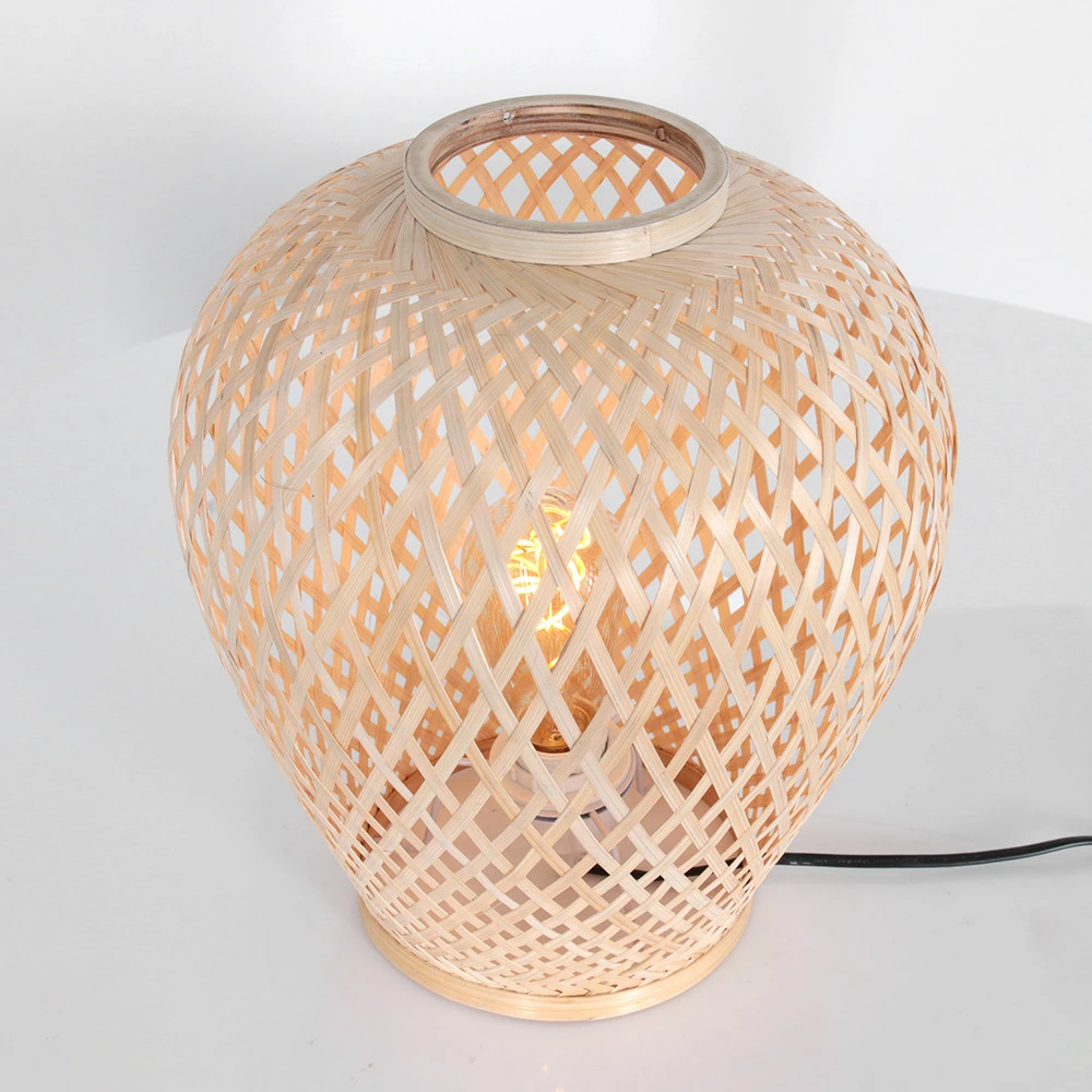 Lampe de table Maze, naturelle avec Plateau en Stratifié